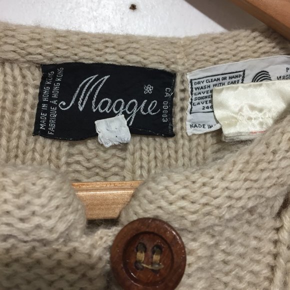 VINTAGE MAGGIE WOOL CARDIGAN SWEATERS SIZE S - Picture 6 of 6